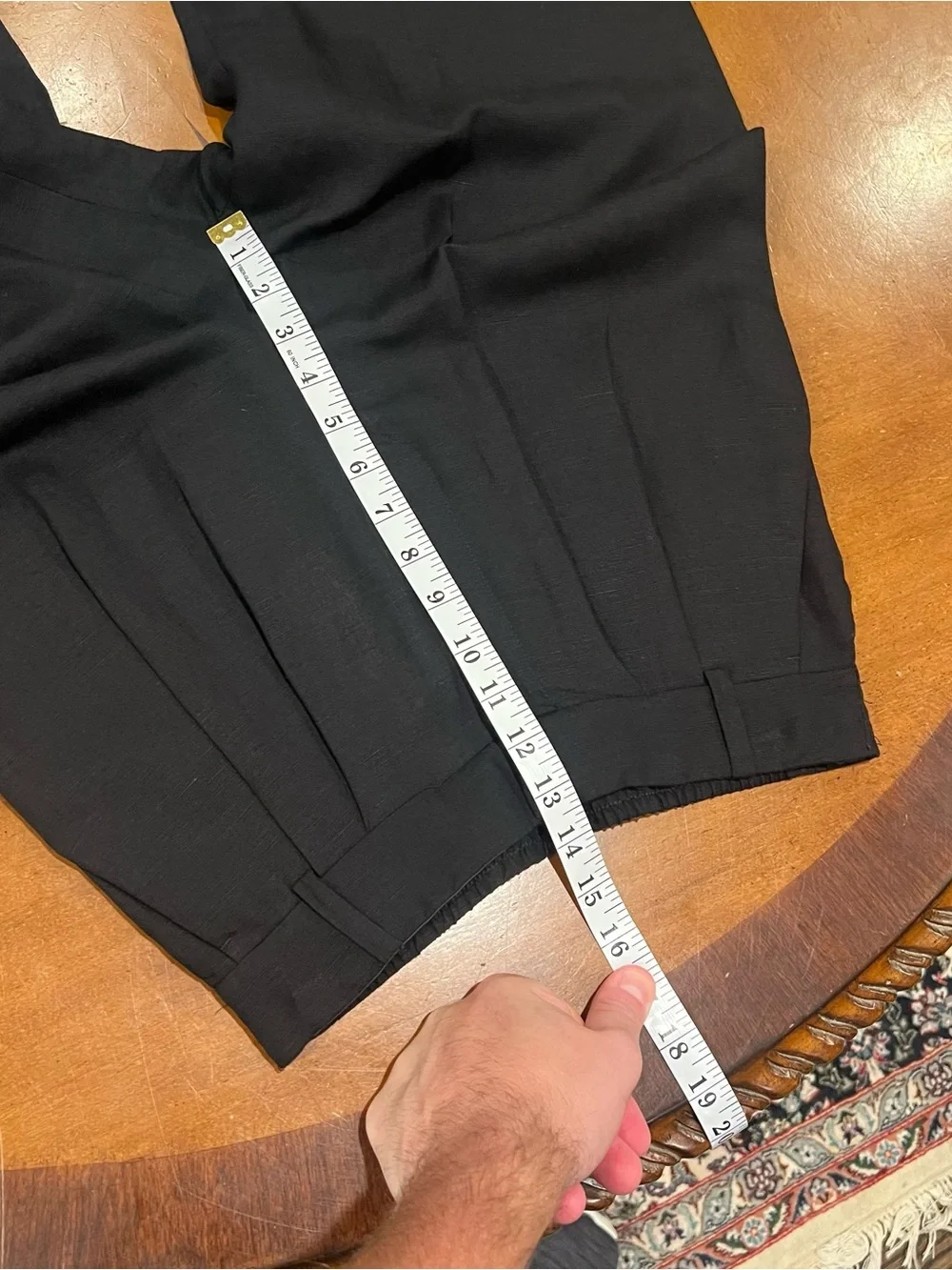 NWT H&M Women’s Linen Blend Pleated Wide Leg Trousers Black US 2 High Waisted
